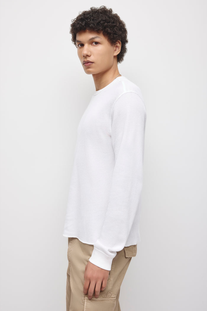 Men's Atlas Waffle Longsleeve in White