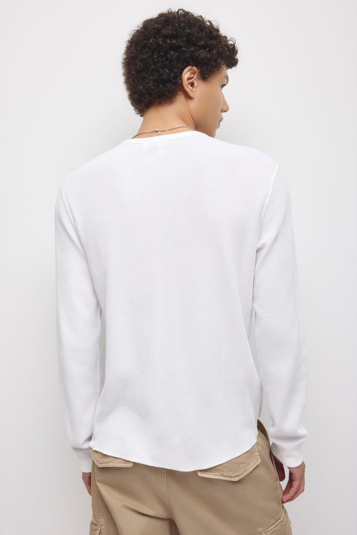 Men's Atlas Waffle Longsleeve in White
