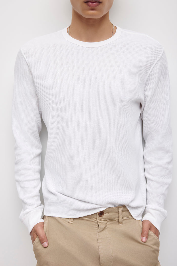 Men's Atlas Waffle Longsleeve in White