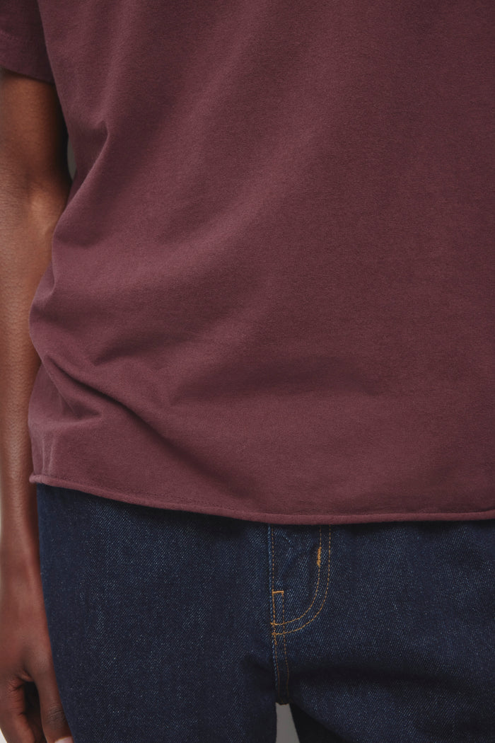 Men's Band Tee in Chocolate Plum