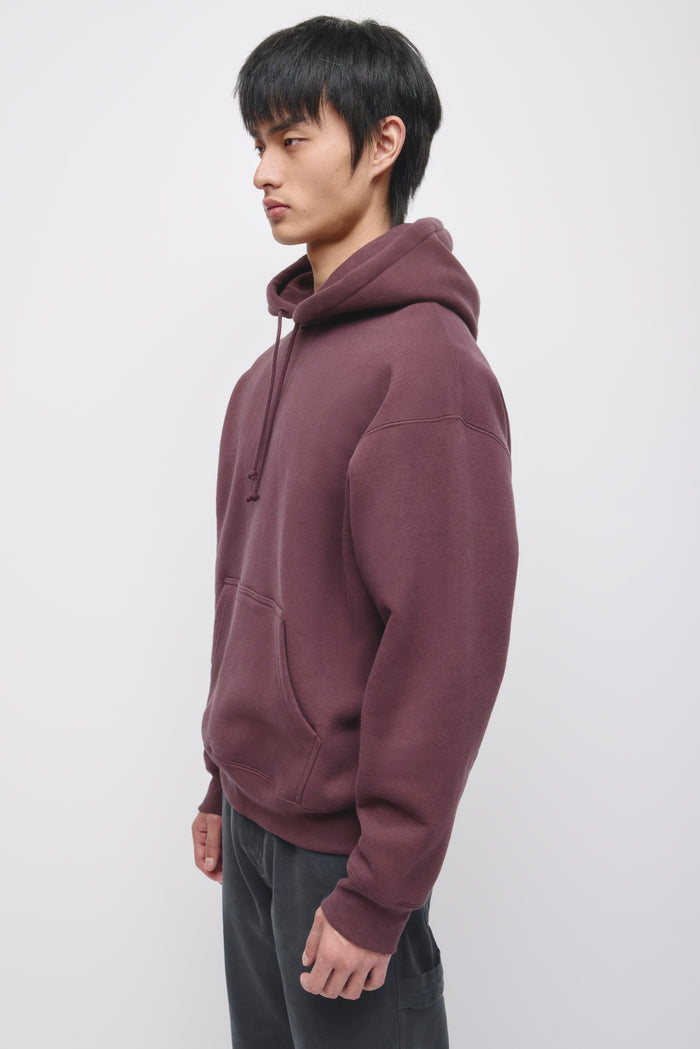 Men's Heavyweight Hoodie in Chocolate Plum