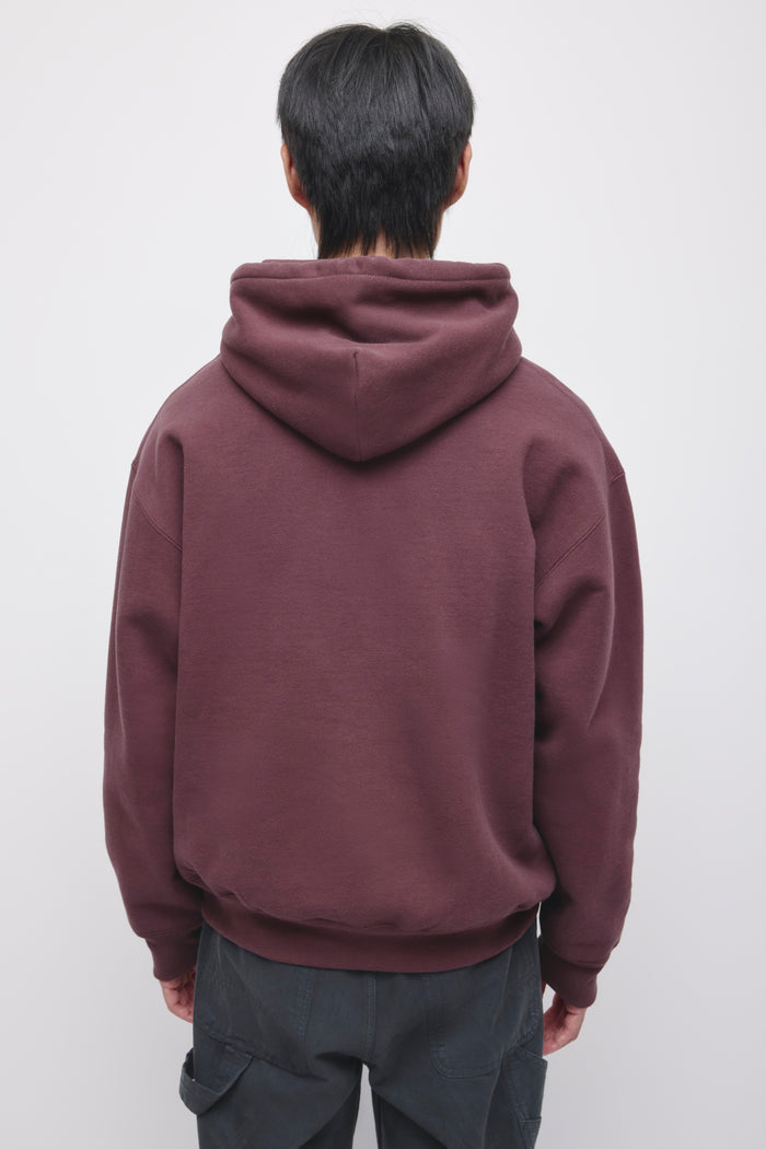 Men's Heavyweight Hoodie in Chocolate Plum