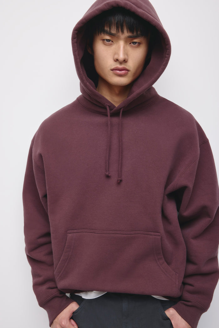 Men's Heavyweight Hoodie in Chocolate Plum