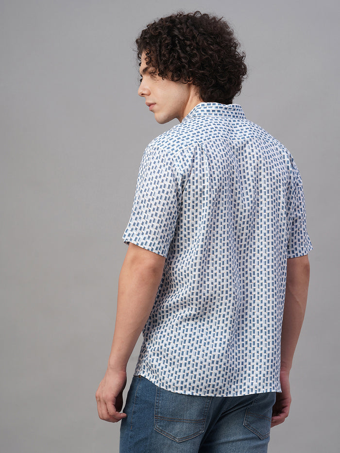 Men's Lyocell Linen Regular Fit Shirt Navy