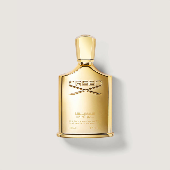 Creed Millésime Impérial 50ml Gold Bottle - Front View | Creed Fragrances