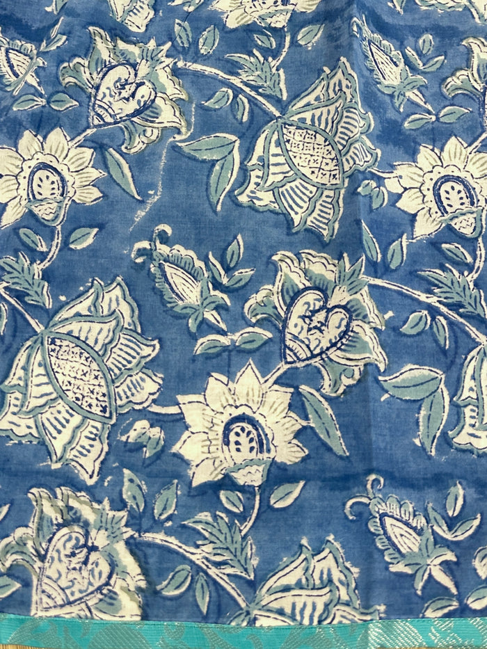 Mishrita Sky Blue Kota Saree
