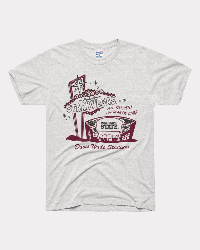 Mississippi State Starkvegas Stadium Ash T-Shirt