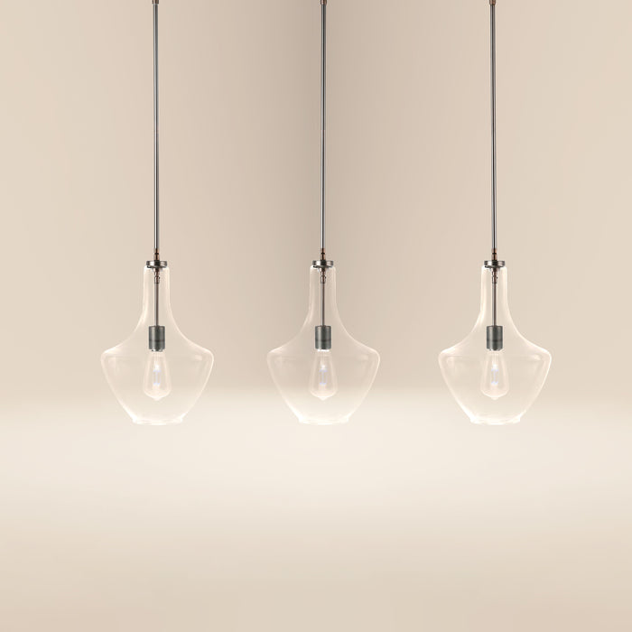 Modena 3-Light Island Light | Modern Bronze/Clear