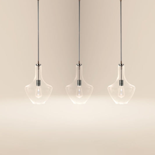 Modena 3-Light Island Light | Modern Bronze/Clear