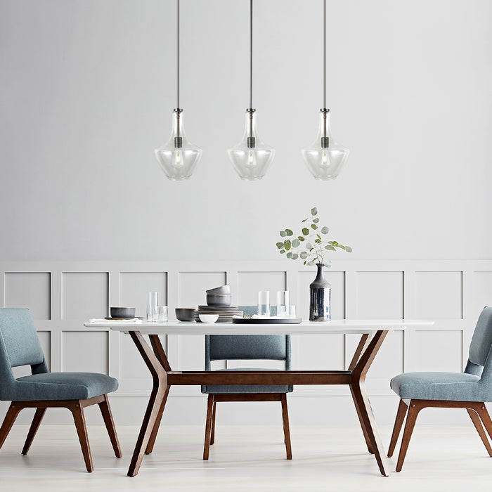 Modena 3-Light Island Light | Modern Bronze/Clear