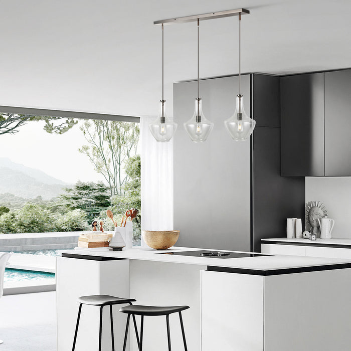 Modena 3-Light Island Light | Modern Bronze/Clear