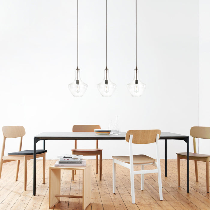 Modena 3-Light Island Light | Modern Bronze/Clear