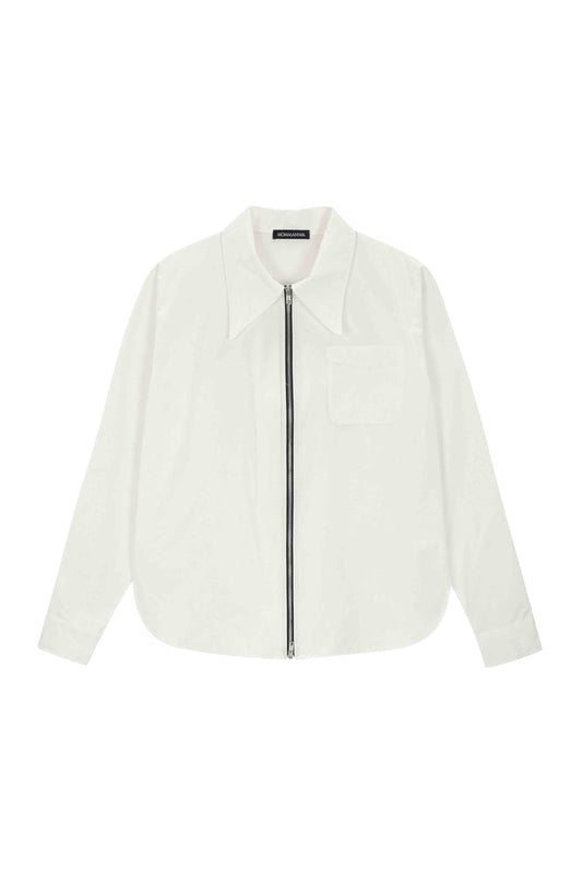 【MOMMANWA モンマンワ】BIG COLLAR 2WAY ZIPPER SHIRT (FOR MEN)