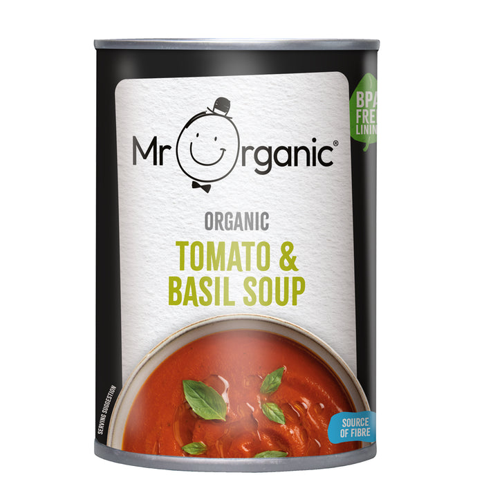 Mr Organic Organic Tomato And Basil Soup 400g
