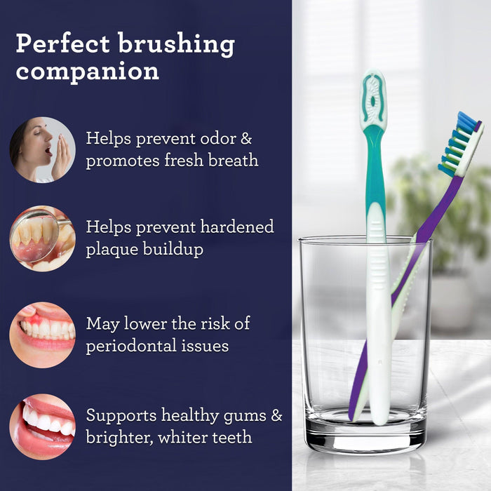 Multi-Action Toothbrush with Tongue Cleaner - Pack of 8 - GuruNanda
