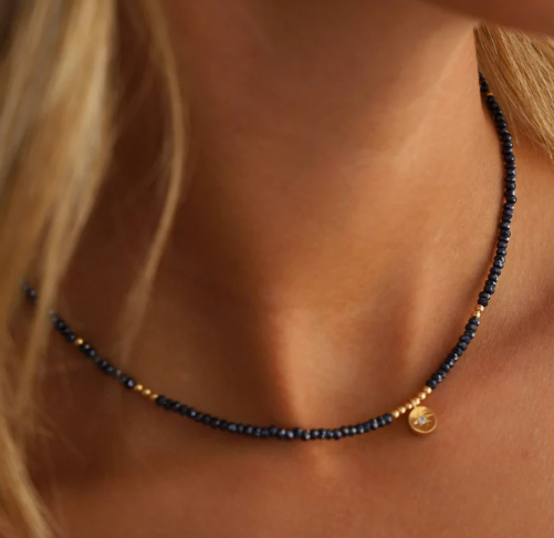 N1072HEM Necklace-Beaded Star Medallion
