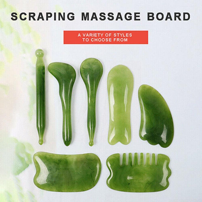 Natural Jade Roller And Gua Sha Set For Facial Depuffing And Sculpting