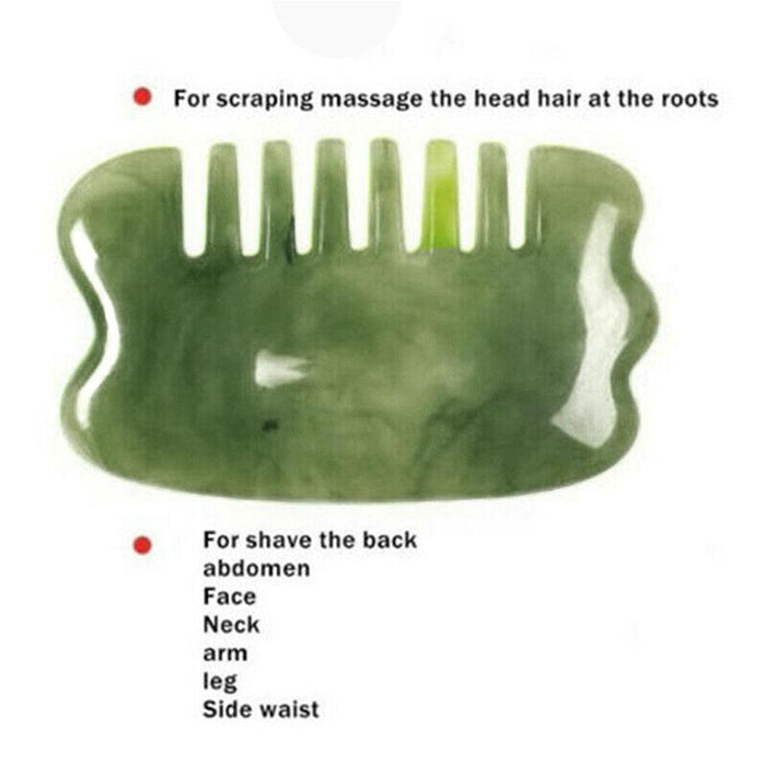 Natural Jade Roller And Gua Sha Set For Facial Depuffing And Sculpting