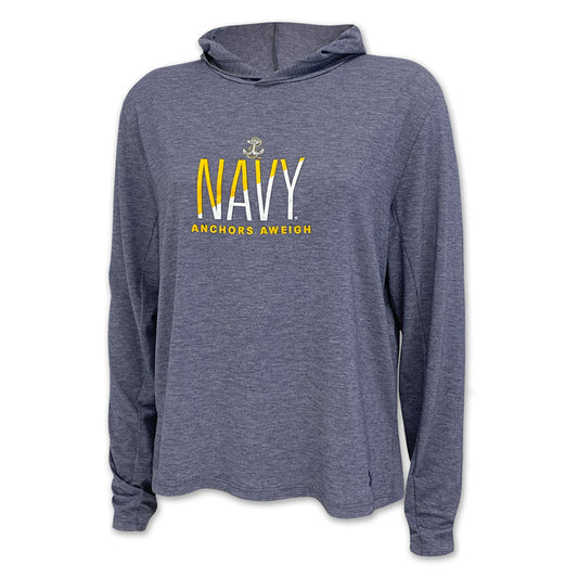 Navy Ladies Under Armour Breezy Hood (Navy Heather)