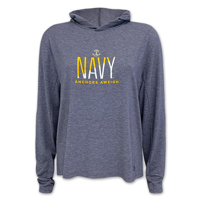 Navy Ladies Under Armour Breezy Hood (Navy Heather)