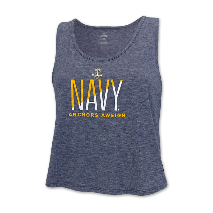 Navy Ladies Under Armour Breezy Sport Tank (Navy)