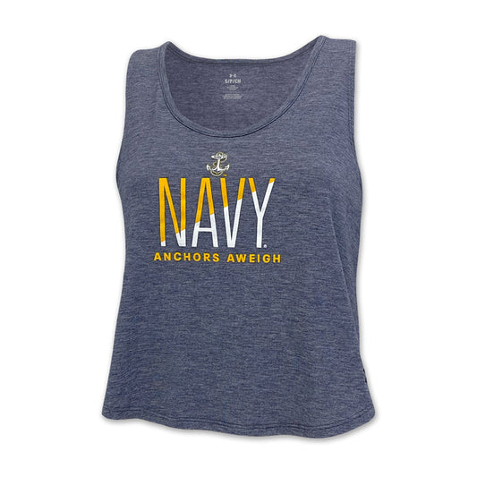 Navy Ladies Under Armour Breezy Sport Tank (Navy)