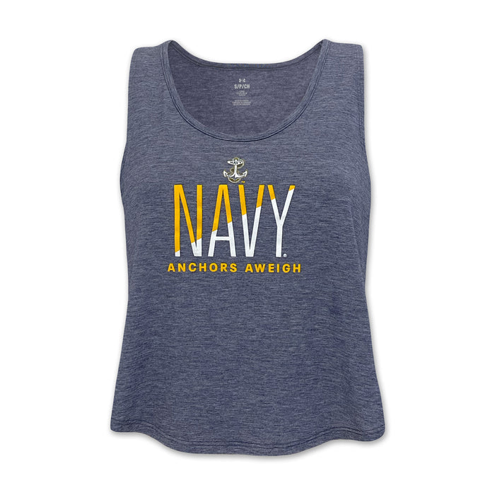 Navy Ladies Under Armour Breezy Sport Tank (Navy)