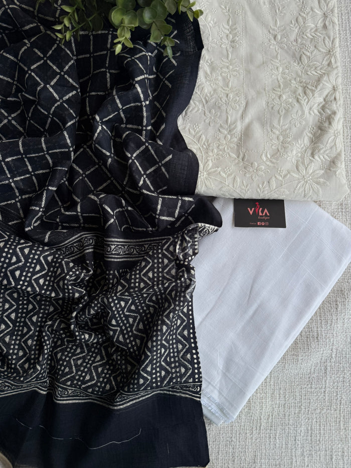 Neck emb cotton salwar material