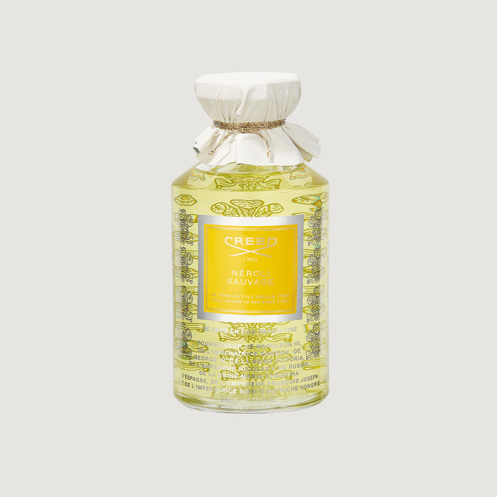 Creed Néroli Sauvage 240ml Flacon - Engraved Glass, White Leather Cap, Yellow Label | Creed Fragrances