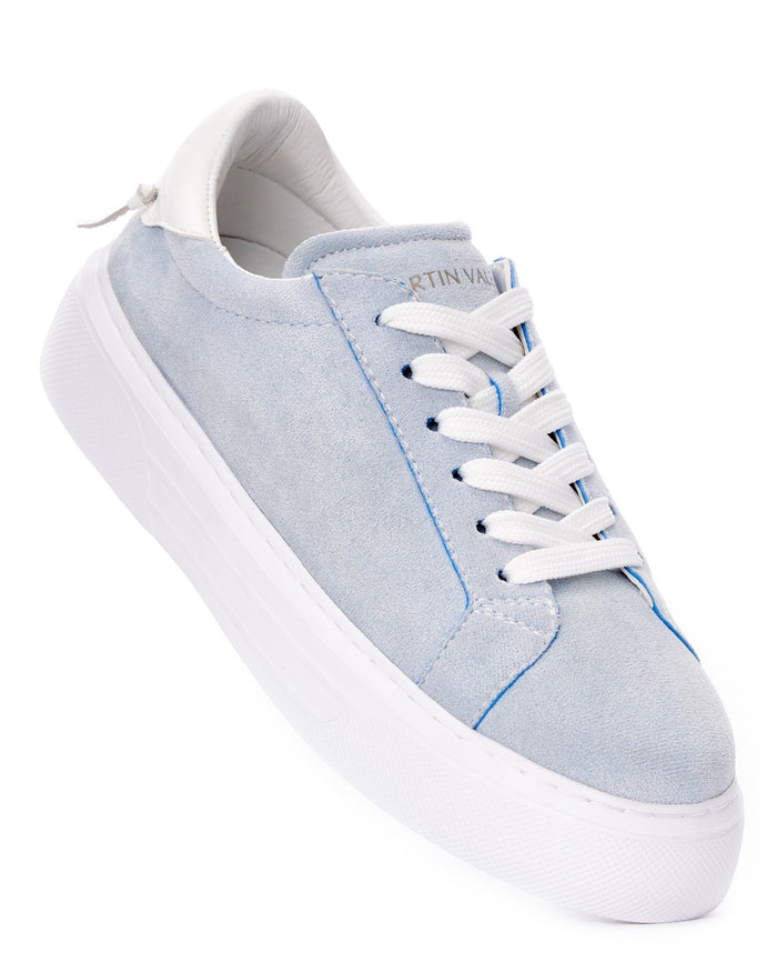 Node High Street Women's Denim Blue Sneakers Suede Edition (4)