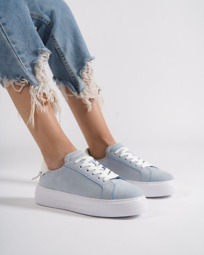 Node High Street Women's Denim Blue Sneakers Suede Edition (6)