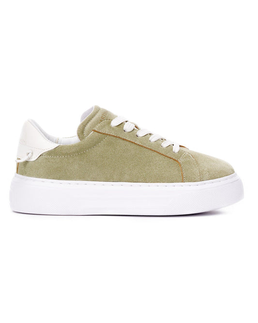 Node High Street Women's Khaki Sneakers Suede Edition