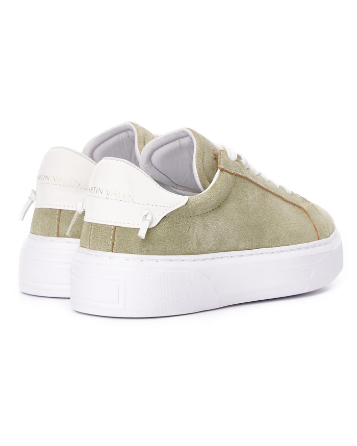 Node High Street Women's Khaki Sneakers Suede Edition (3)