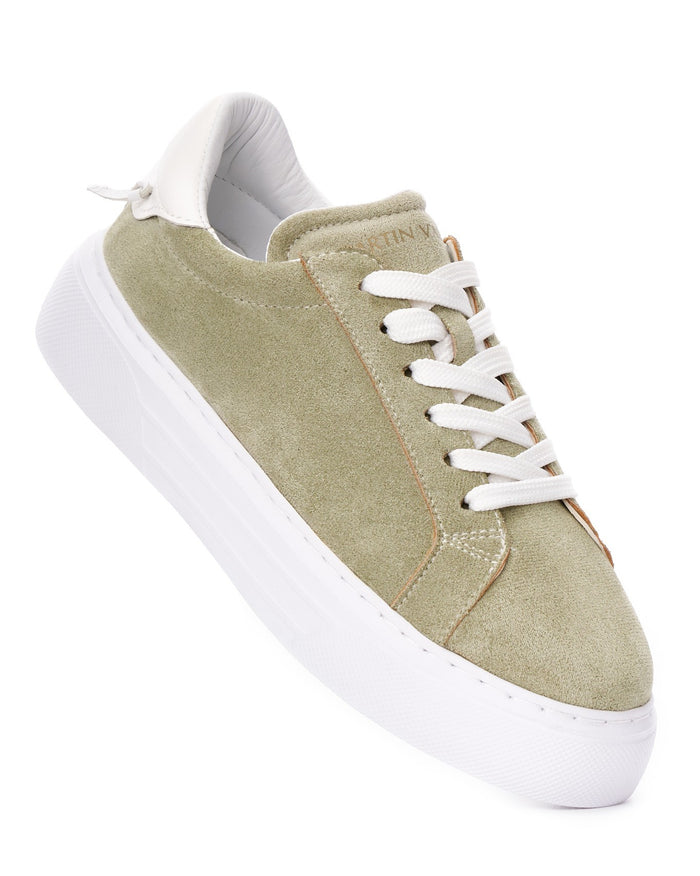 Node High Street Women's Khaki Sneakers Suede Edition (4)