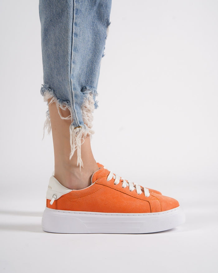 Node High Street Women's Orange Sneakers Suede Edition (6)