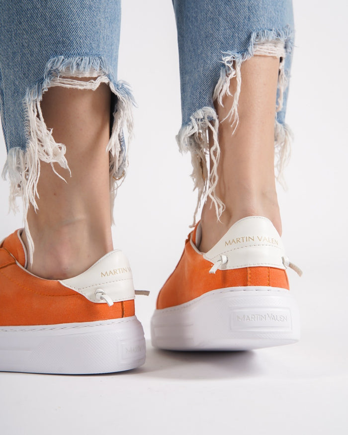 Node High Street Women's Orange Sneakers Suede Edition (7)