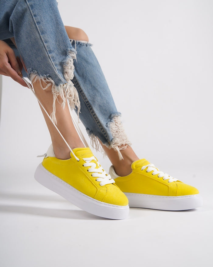 Node High Street Women's Yellow Sneakers Suede Edition (6)
