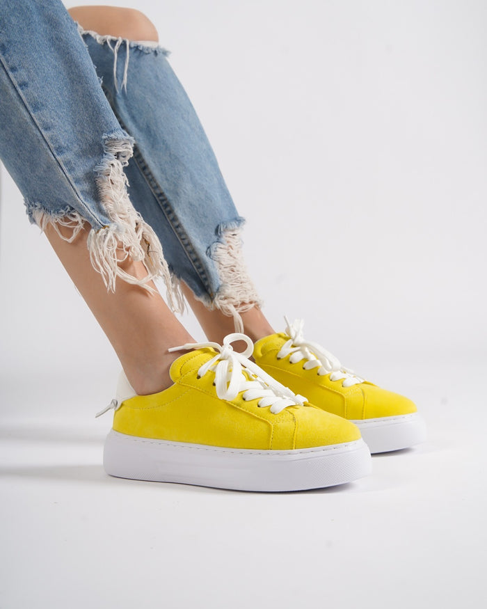 Node High Street Women's Yellow Sneakers Suede Edition (7)