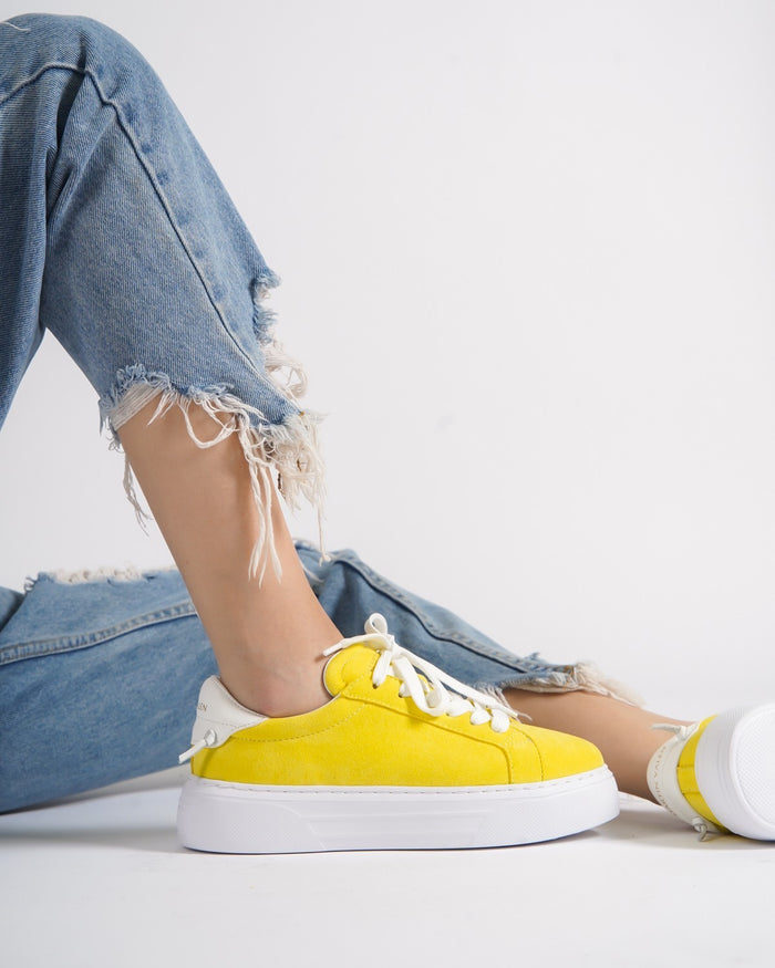 Node High Street Women's Yellow Sneakers Suede Edition (8)