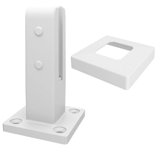 Non Conductive Pool Fence Spigot - Insuluxe - Base Plated Insulated Spigot - Matt White - Image 1