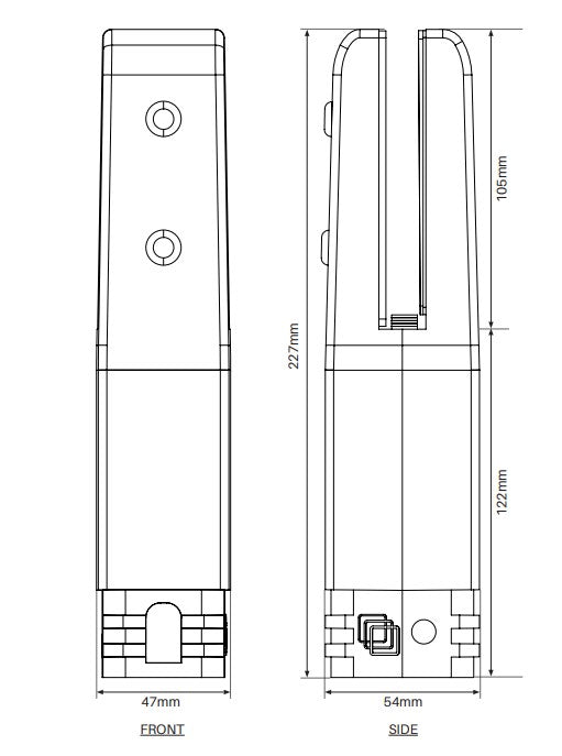 Non Conductive Pool Fence Spigot - Insuluxe - Core drill Insulated Spigot Silver Gloss - Image 2
