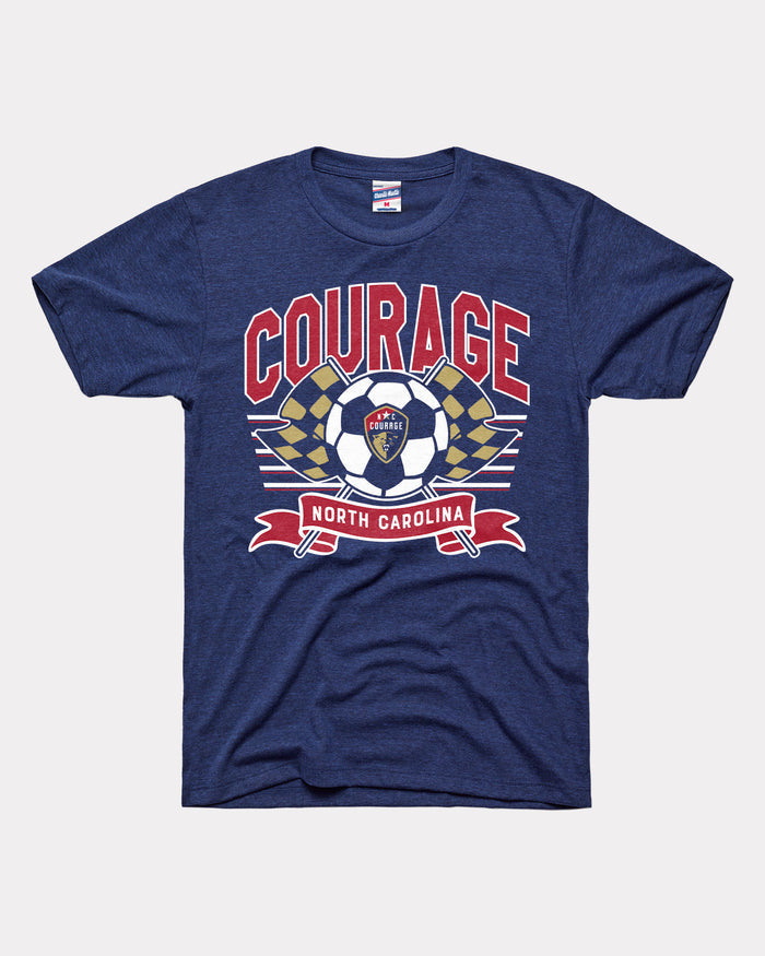 North Carolina Courage Banner Heather Navy T-Shirt