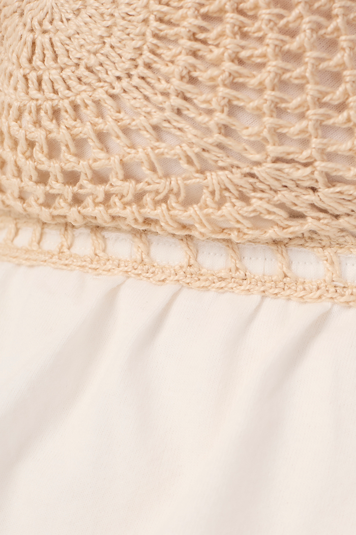 Off-White Crochet Bust Tunic Blouse_7