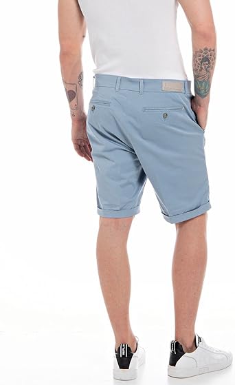PÁNSKÉ CHINO KRAŤASY ÚZKÉHO STŘIHU Z ELASTICKÉHO GABARDÉNU