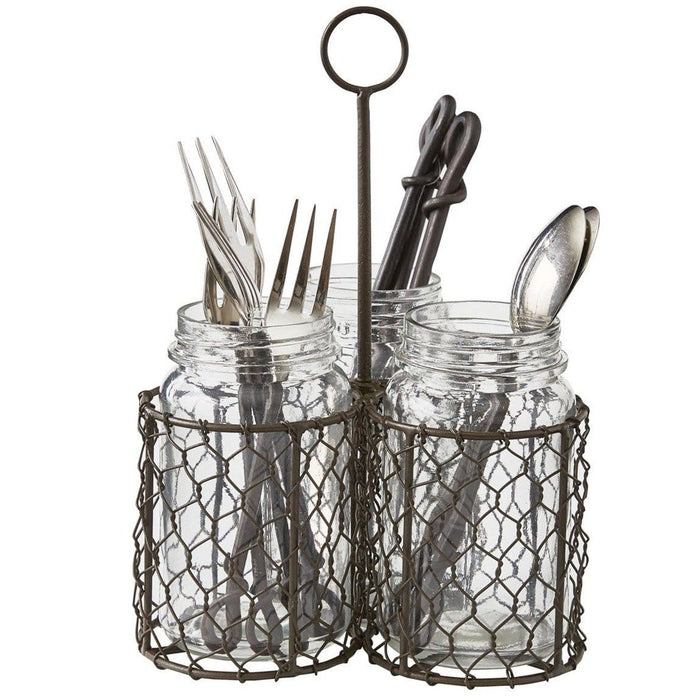 Park Designs Mason Jar Utensil Caddy