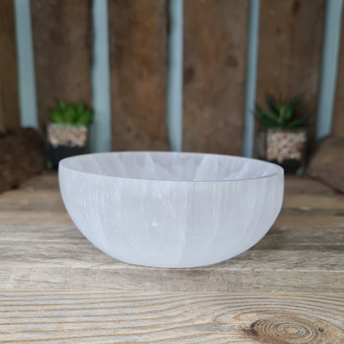 Earthstore® PHOTOS Selenite Cleansing Charging Bowl or Dish - 100mm (340g)