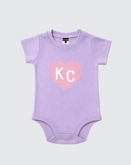 Pink KC Heart Lavender Onesie