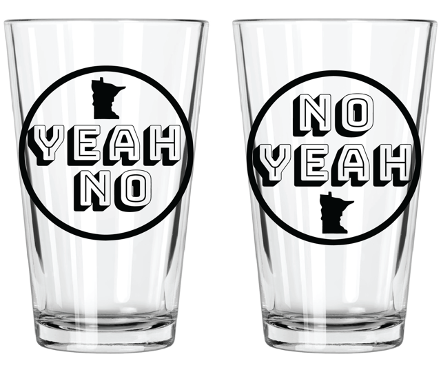 Pint Glass - Yeah No / No Yeah