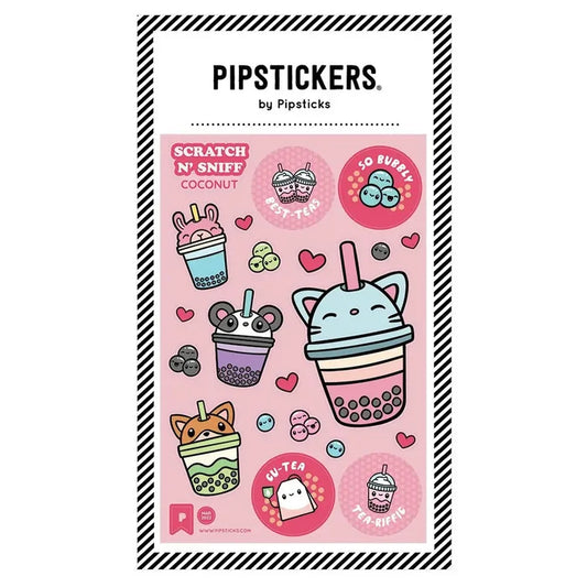 Pipsticks Scratch & Sniff Pipstickers - Bubbly Best-Teas (Coconut)
