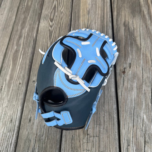 Plus Web, 11.25" Crown Back with Cinch Wrist, Dark Blue/Light Blue/White